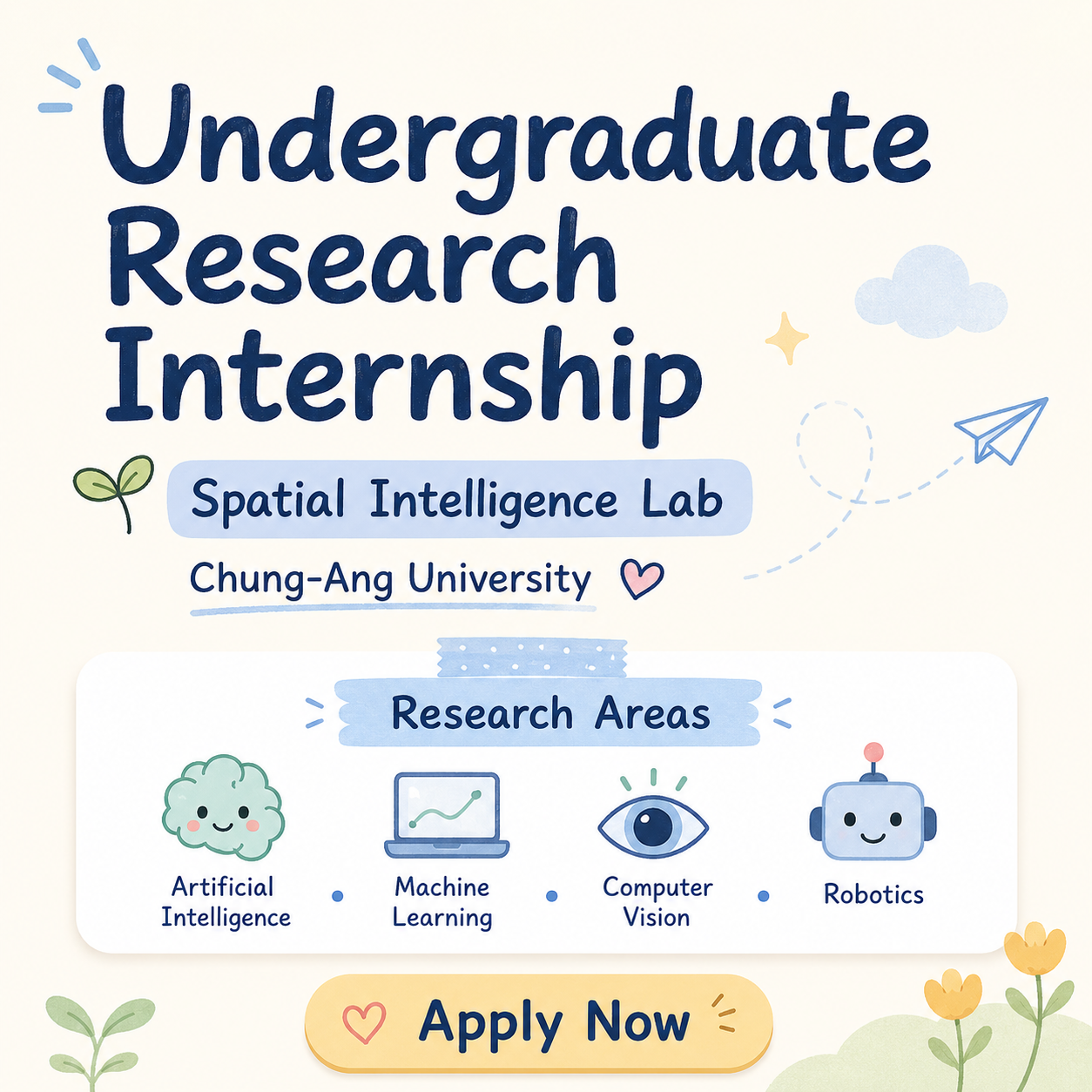 We are recruiting undergraduate research interns (rolling basis)